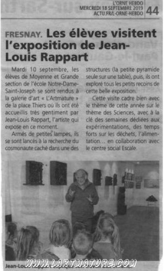 Fresnay. Les élèves visitent l'exposition de Jean-Louis Rappard Fresnay. Les élèves visitent l'exposition de Jean-Louis Rappard de Orne Hebdo