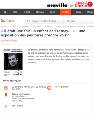 « Il était une fois un enfant de Fresnay... » : une exposition des peintures d’André Voisin de Ouest France